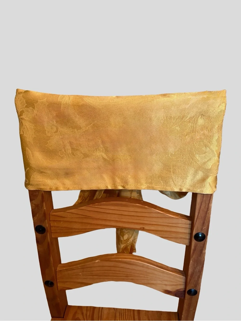 Set of 2 Gold Damask Winter  Holly Tablecloths and 6 chair bows